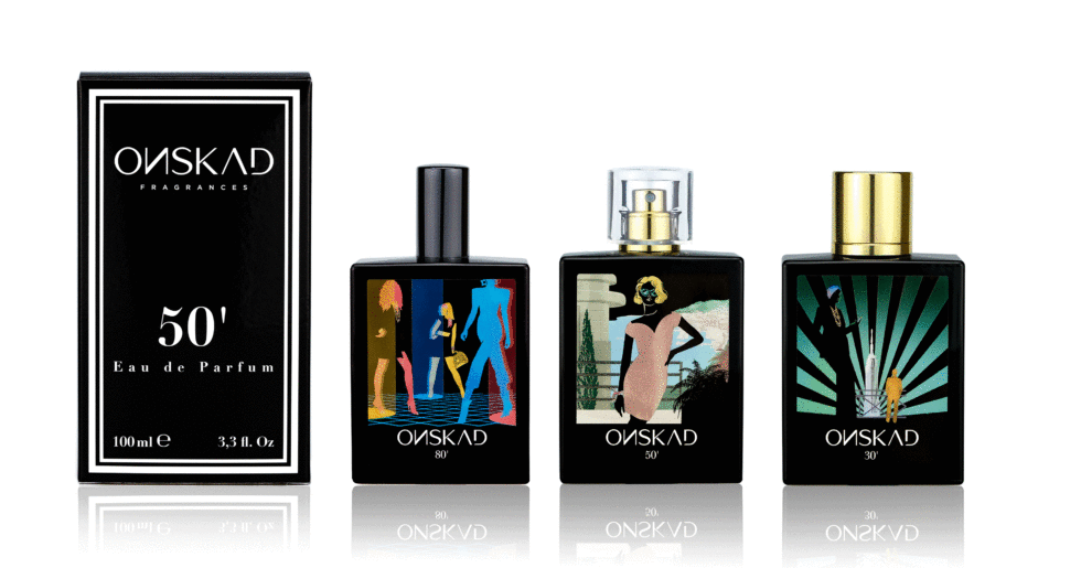 Flacons des Parfums ONSKAD 80', 50' et 30'